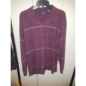 Maroon Izod Rugby Polo